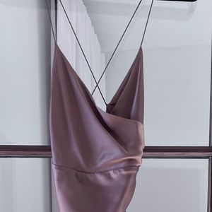 NWT The Sei size 4 strapy gathered dress - color Mink (champagne) 100% SILK
